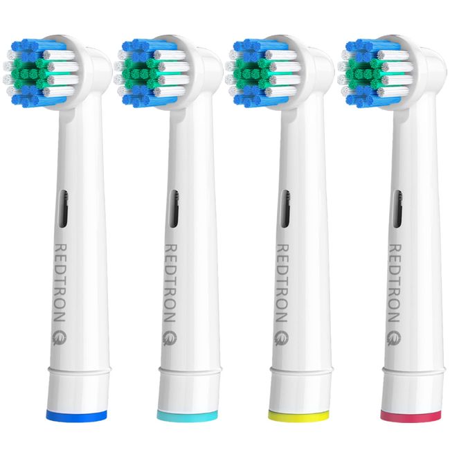 REDTRON Aufsteckbürsten kompatibel mit Oral B 4er, Elektrische Zahnbürsten-Ersatzköpfe für Precision Clean, Zahnbürstenköpfe für Pro1000 Pro3000 Pro5000 Pro7000 und mehr