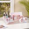 Clear Plastic Multi-Level Vanity Organizer | Rectangular 4-Tier Holder for Makeu