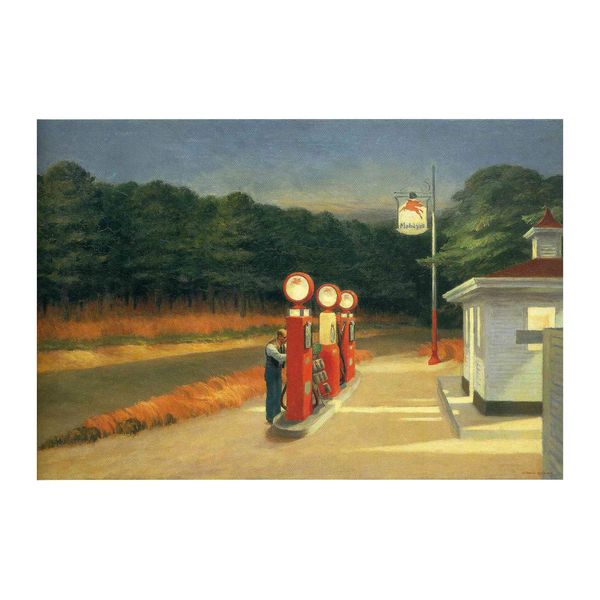 Spiffing Prints Edward Hopper - Gas - Medium - Matte - Framed