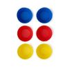 6 Silicone Reusable Non - Stick Cupcake Cases - Red Yellow Blue