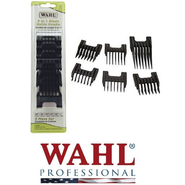 Wahl Attachment Guide Trimmer/Clipper Comb 6 pc Set For ARCO SE,BRAVURA LITHIUM