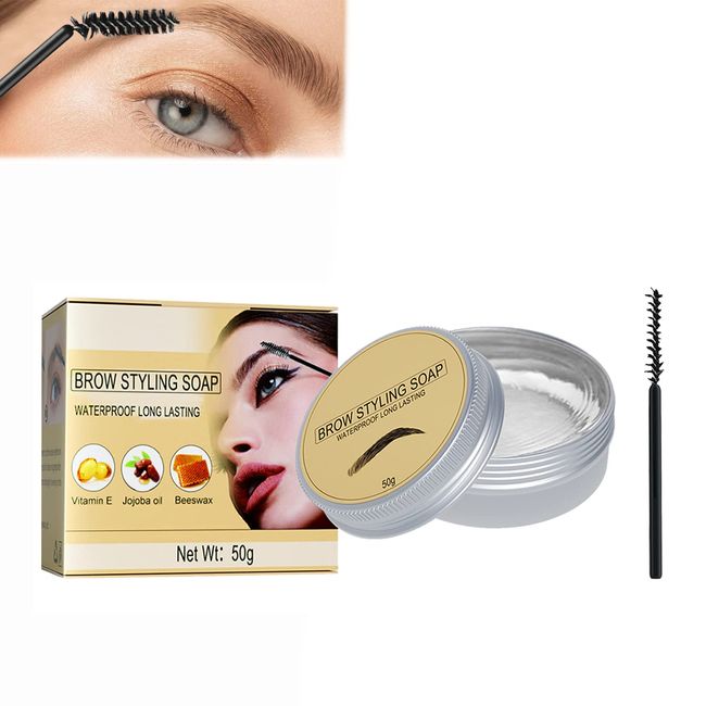 Augenbrauen Brauen Gel, 3D Augenbrauen Make-up Gel, Augenbrauen Styling Seif, Augenbrauen Make-up Gel Seife, Eyebrow Shaping Soap Augenbrauen Gel Mit Pinsel