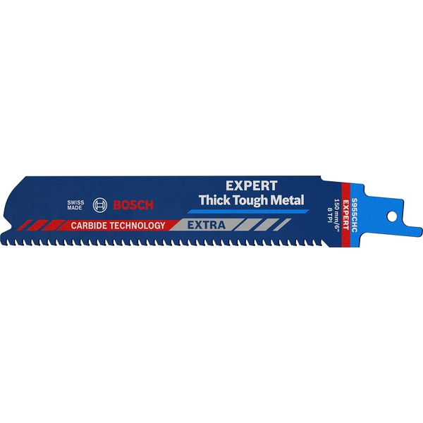 Bosch Professional 1x Expert ‘Thick Tough Metal’ S 955 CHC Reciprocating Saw Blade (for Tough steel, Cast iron, Length 150 mm, Accessories Reciprocating Saw)