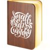 Medium Wooden Folding Magnetic LED Book Lamp Featuring Small Steps Everyday Design
