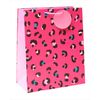 Funky Pink Leopard Print Large Gift Bag with Tag Gift Wrapping Essentials 689191