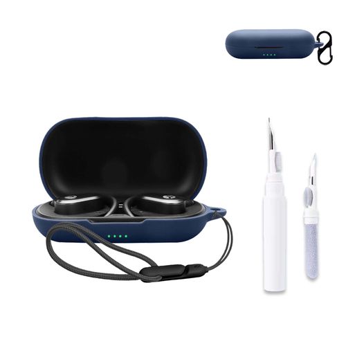 for Raycon RBO725 Open Earbuds Case Cover,NOUKAJU Earphone Protective Cover(with Carabiner + Lanyard + Cleaning Pen) Drop-Proof,Shock-Proof,Dust-Proof,Protective Case for Raycon Open Earbuds(Blue)
