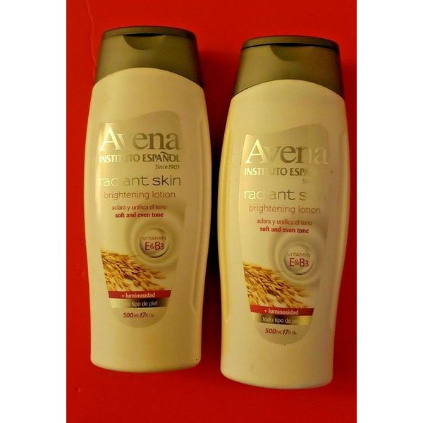 2 PACK AVENA INSTITUTO ESPAÑOL BRIGHTENING MOISTURIZING LOTION