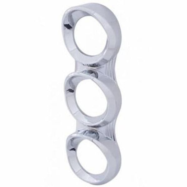 Technical Precision Replacement for Peterbilt 359 Year 1972 Chrome 3 Gauge Vertical Cluster Cover with Visor