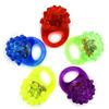 C&H Solutions Novelty 24 ct Flashing LED Bumpy Rings Blinking Soft Jelly Glow By C&H®