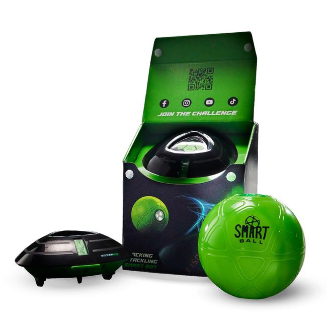 Smart Ball 1001CB Soccer Bot Indoor Football Trainer, Black, One Size