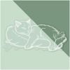 Medium 210mm 'Persian Cat' Clear Static Window Cling Sticker/Decal (White) (WC00104227)