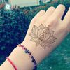 Inateannal 4 Sheets Black Lace Tattoo Stickers for Bridal Wedding Vintage Floral Hand Back Fake Tattoo Body Transfers Temporary Tattoo Stickers for Women Girls