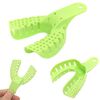 BONEW 10x Dental Impression Trays Plastic Tooth Tray U Shape Teeth Holder Tools Green