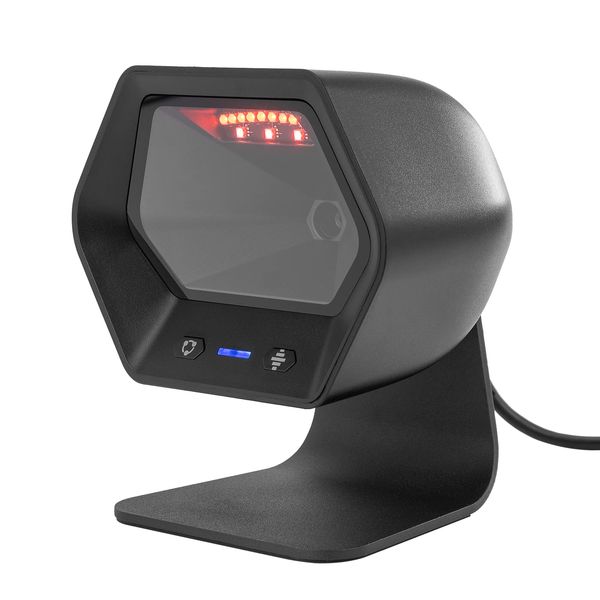 NETUM 1D 2D QR Presentation Scanner Hands-Free USB Barcode Scanner Omnidirectional Wired Bar code Reader for Mobile Payment Computer Screen Scan Support PDF417, Securpharm Code(Data Matrix) NT-7060