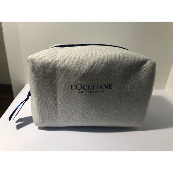 L'OCCITANE BLUE/WHITE MAKEUP BAG NEW