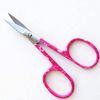Nail Scissors Professional Cuticle Scissors Extra Strong Curved Manicure Scissors Clippers Eyebrow Grooming Cuticle Beard Trimming Hair Cutting (3.75" Pink)