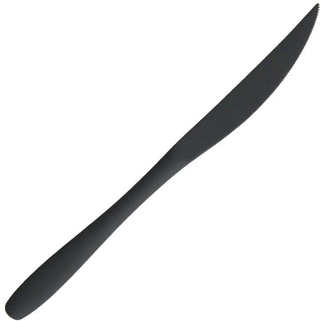 Nagao Festan Dinner Knife, Black, Stainless Steel, Made in Japan