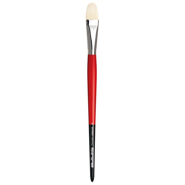 da Vinci Hog Bristle Series 5423 Maestro 2 Artist Paint Brush, Filbert Medium-Length with Red Handle, Size 12 (5423-12)