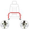 Black 2 Point Retractable Safety Seat Belt Lap Extra long Adjustable Nylon Strap