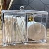 Masters & Burrell Makeup Organiser Cotton Pads Holder Cosmetics Makeup Cotton Swab Holder Cotton Pads Dispenser, 4 Sections Ideal for Cotton Buds Cotton Pads