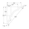Orac Decor C301 High Density Polyurethane Crown Moulding, Primed White. Face: 4" Sample Piece