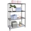 2 PCS 4-Tier Storage Rack Wire Shelving Unit 265 LB Capacity for Office Kitchen