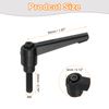 sourcing map 4Pcs M6 x 20mm Adjustable Knobs Handle Male Thread Push Button Ratchet Quick Release Locking Rotating Bolt for Lathe Machinery, Black