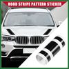 Motoforti Hood Stripe Pattern Sticker/Outer for Car/Durable / 1 Pcs Black Long-lasting