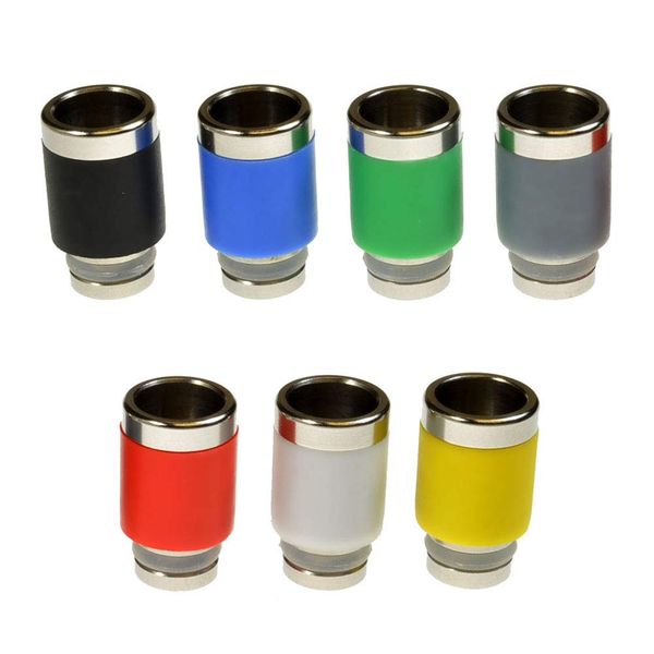 Armerah Stumpy 510 Drip Tip e-cig Mouthpiece Short/Teflon/Stainless 5 Pack in Assorted