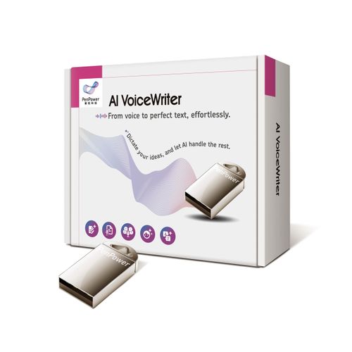 AI VoiceWriter – Smart Dictation & AI Writing Assistant for Windows & Mac | USB Dongle & Mobile App for Voice Input, Proofreading, Rewriting & Multilingual Support