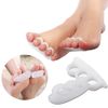 Pedimend Silicone Gel Hammer Toe Protectors Straighten Crooked Toes - Toe Separator For Overlapping Toes - For Claw, Mallet & Curl Toes – UNISEX – Foot Care - White (2 PAIR)