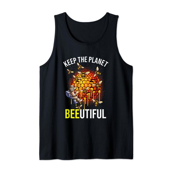 Keep The Planet Beeutiful Bee Honeybee Beekeeper Gardening Tank Top