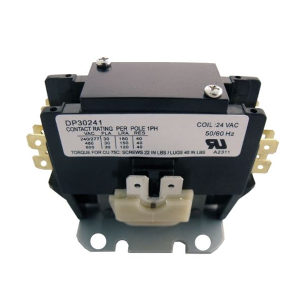 Supco Single Pole / 1 Pole 30 Amp 24v Replacement Condenser Contactor DP30241