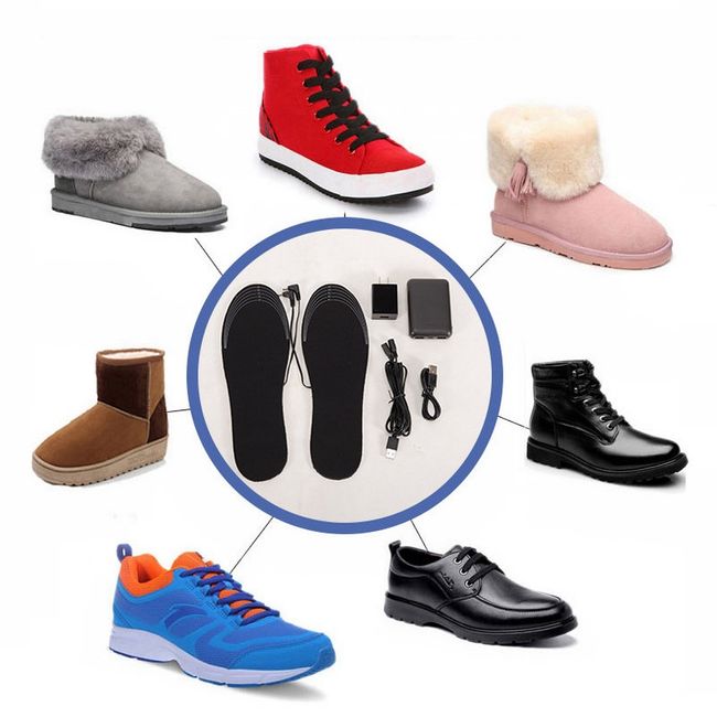 USB Electric Heated Shoe Insole Winter Warm Women Foot Pad Washable Thermal  Men Boot Mat Unisex Heating Shoe Insoles