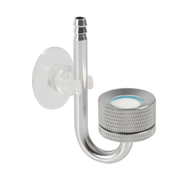 HEEPDD Aquarium CO2 Diffuser,CO2 Atomizer Diffuser Aluminium Alloy Carbon Dioxide Diffuser Atomiser Fish Tank Supplies(silver)