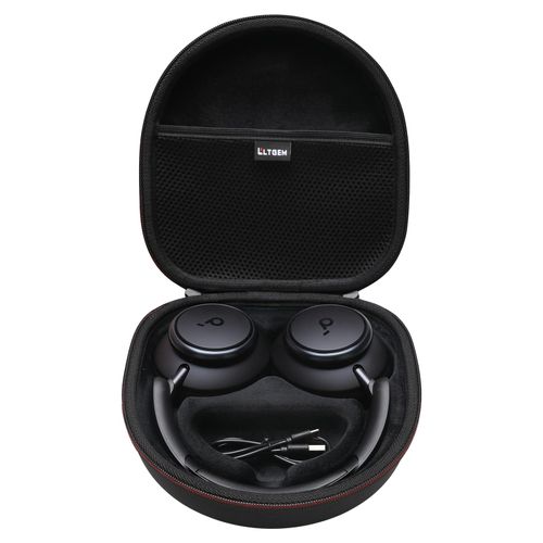 L LTGEM Carrying Case for soundcore by Anker Q20 Q20i Q30 Q35 Q45 H30i Space One Hybrid Active Noise Cancelling Headphones - Portable Travel Bag (Case Only) - Black