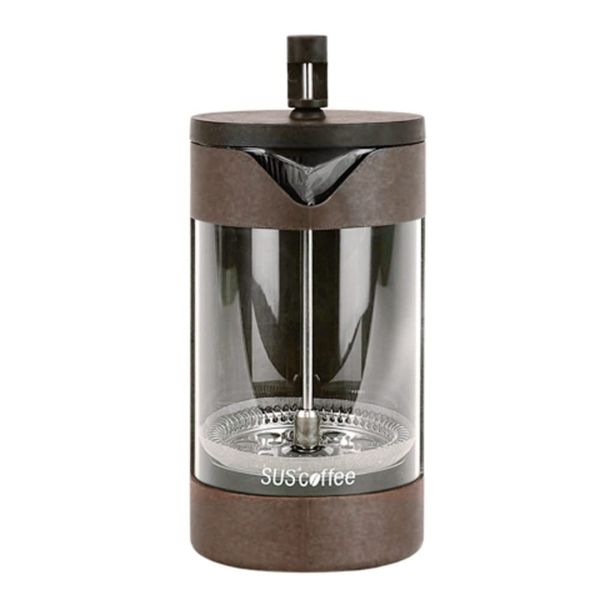 SUS coffee frenchpress coffee press brown