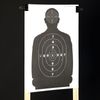 Maplefield 50 Pack Bulk Paper Shooting Targets for Range Practice, Silhouette-Style Design for Training with Airsoft, BB, Pellet Guns and More (17 x 25 Inches)