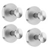 FANGCCC 4 Pcs Suction Cup Hooks Self Adhesive Shower Suction Hooks for Window Wall Glass (Silver)