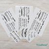 Yesallwas 6 Sheets Black English Character temporary tattoos unisex,Waterproof long lasting Fake Tattoos Stickers for kids girls teens Cool body Art Stickers