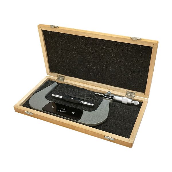 Digital Outside Micrometer Range 5-6 Inch Graduation 0.0001 Inch Ratchet Stop