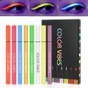 LOPHE Neon Liquid Eye Liner, 8 Colors Waterproof Smudgeproof Long Lasting Matte Eyeliner Set, Colorful Fluorescent Rainbow Eyeliner, Glow In UV Liner Pen, Eye Face Paint Makeup for Daily Halloween