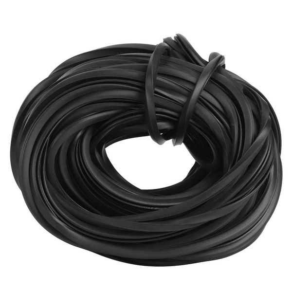 Cikonielf Rubber Strip Black Greenhouse Rubber Strip Line Cable Greenhouse Accessories Supplies for Glass Sealing(18M)