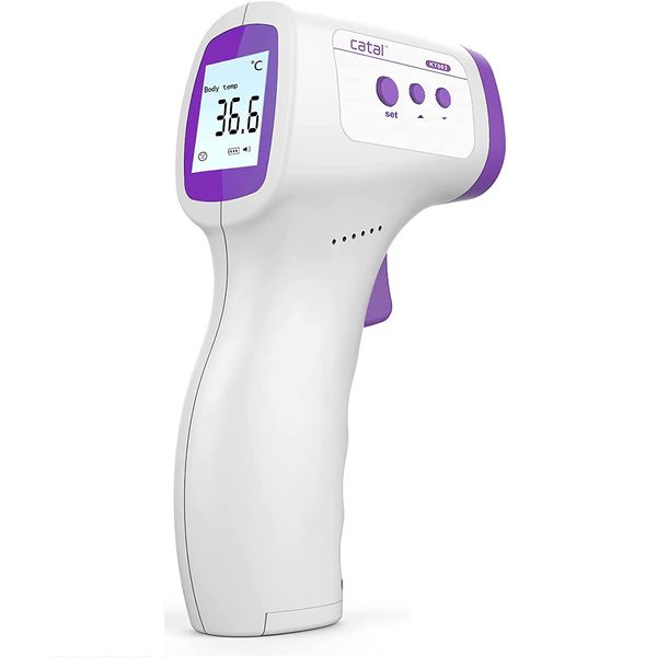 Catal IR Non Contact Infrared Body Thermometer Heat Gun CE Fast Measurement of Temperature Gun Readings with LCD Display Handheld Thermometer Temperature Meter Non-Contact Forehead Measuring