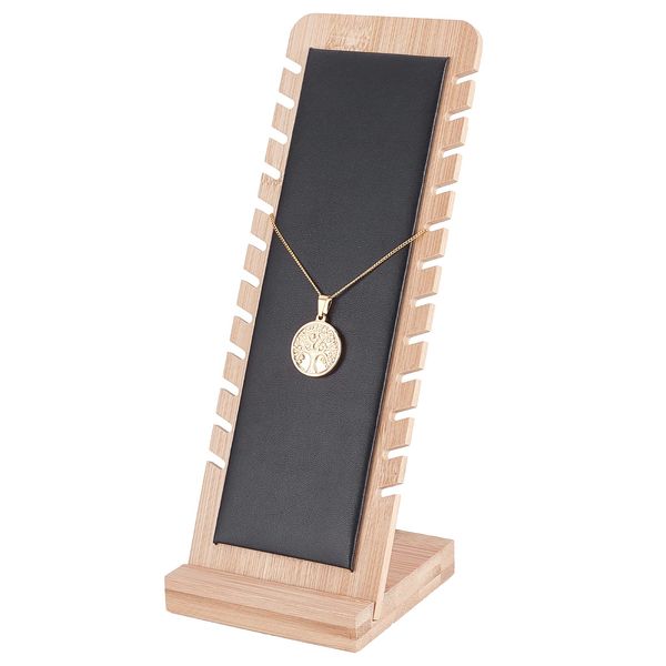 PH PandaHall Necklace, Stand, Accessories, Display, Solid Wood, Necklace, Display Stand, Jewelry, Pendant, Bracelet, Display, Necklace Storage, 12th Floor, 10.2 x 3.9 inches (26 x 10 cm)