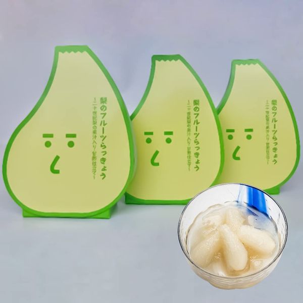 Tabata Shoten Pear Fruit Rakkyo ~ 20th Century Pear Juice with Sweet Vinegar ~ 2.6 oz (75 g) x 3 Packs