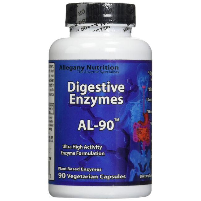 Allegany Nutrition Gluten Free Digestive Enzymes - 90 Count