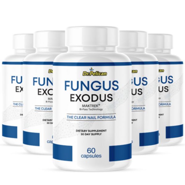 Fungus Exodus- Skin & Nail Support- 5 Bottles- 300 Capsules