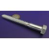Zinc Hex Head Lag Screw 3/4 Hex Size 1/2 Thread x 4.50" Length, 10 pcs
