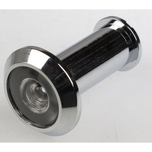 2 pc Peek Hole Security Door Viewer 180° Bright Chrome Fits 1-3/8" to 2-1/4"